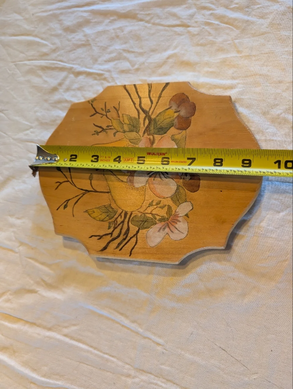 2/30$ Vintage Yellow Pear Floral Wall Plaque - Picture 3 of 4